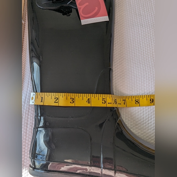 New Exotic Identity Original Tall Rain Boots Waterproof Premium Black size 10 - Picture 6 of 8